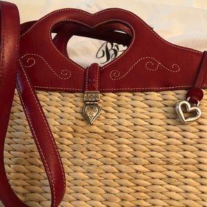 Brighton Red Leather purse with Heart Handles
